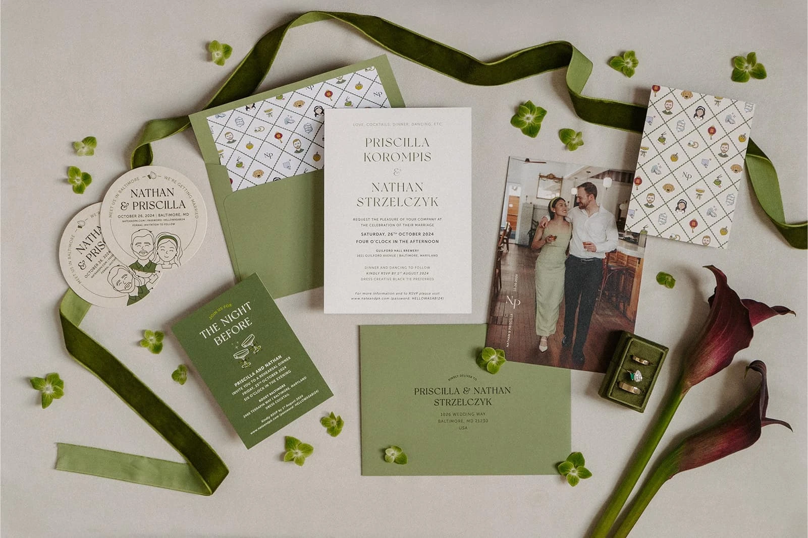1 |  Wedding Invitation with Floral Design